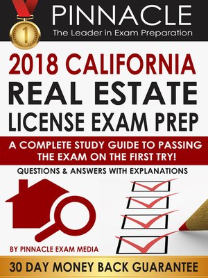 cover image of 2018 CALIFORNIA Real Estate License Exam Prep